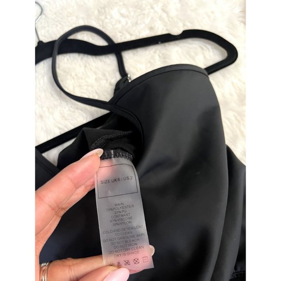 Maniere De Voir Sleeveless Bodysuit Black Size 2 - Picture 6 of 8